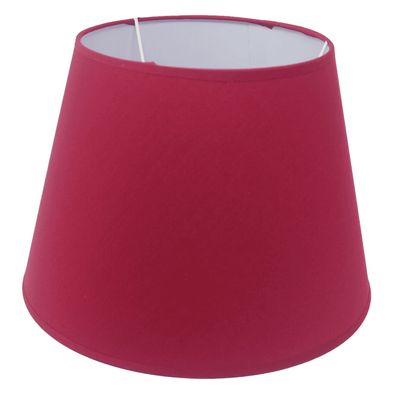 Lampenschirm für Steh- Tischlampen E27/ E 14 rot Stoffschirm rund H22.5 cm