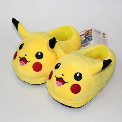 Kinder Pokemon Pikachu Süße Plüsch Hausschuhe Warm Hause Slippers 21CM