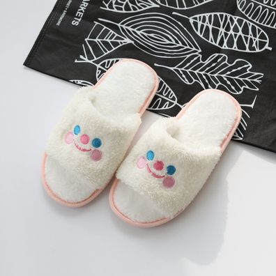 Damen Cinnamoroll Süße Plüsch Hausschuhe Peanut Warm Slippers Weiß Größe35-39