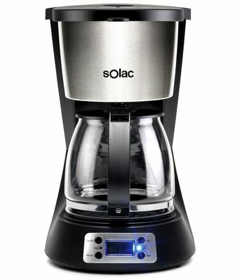 Solac STILLO Digital CF4031 Kaffeemaschine 1,5L Glaskanne 900W LCD Timer Autooff