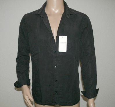 Jack & Jones 12143852 JPR TED Plain Herren Hemd Shirt Langarm Slim Fit Black M/ L