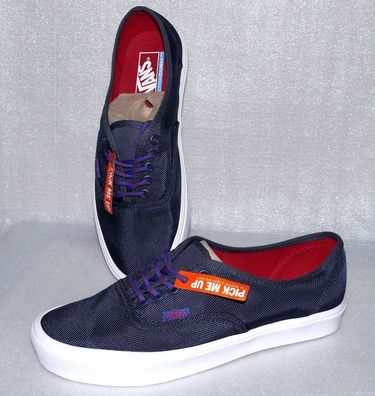 Vans Authentic Lite Herren Schuhe Freizeit Sneaker Boots 42 US9 Dk. Blau Weiß