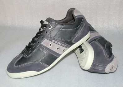 Dockers 97824853 Rau UP Suede Leder Schuhe Sneaker Boots Gr. 40 Asphalt Grau Wei