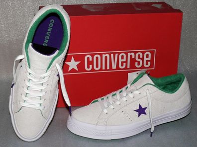 Converse 160592C ONE STAR OX Suede Leder Schuhe Sneaker Boots 42 46,5 Natur Weiß
