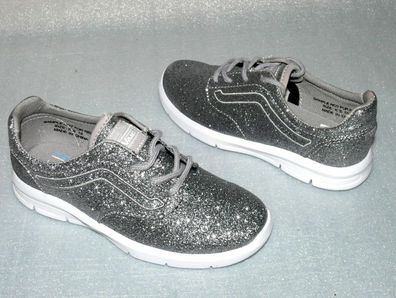 Vans ISO 1.5 Lite K'S Canvas Kinder Schuhe Sneaker 31 UK13 Glitter Silver Sconce