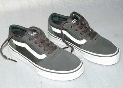 Vans Milton Y'S Suede Leder Canvas Schuhe Sneaker Boots Grau Weiß 31 UK13 IC215