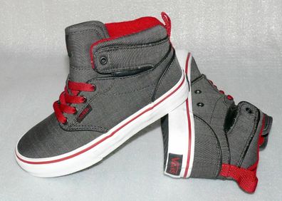 Vans Atwood HI Y'S Canvas Textil Schuhe Sneaker Boots 31 UK13 Black Red WE LC325