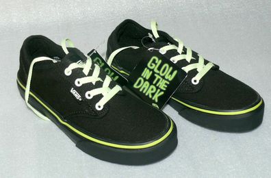 Vans Atwood GLOW Y'S Canvas Schuhe Sneaker Boots 31 UK13 Black Neongrün LC485