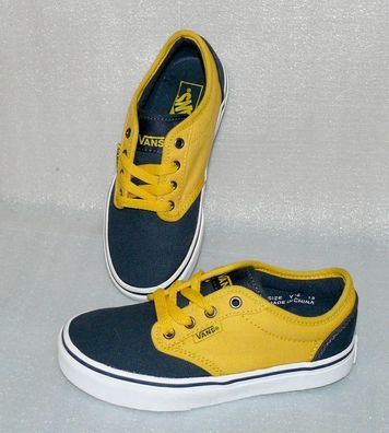 Vans Atwood Y'S Canvas Kinder Schuhe Freizeit Sneaker 31 UK13 2Tone Blue Yellow
