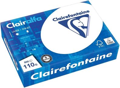 Clairefontaine Clairalfa Papier Blanc 110g/ m² DIN-A4 500 Blatt weiß
