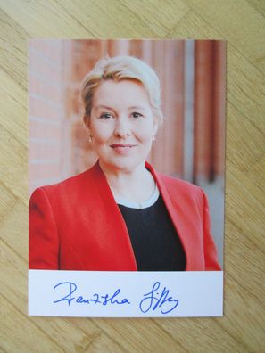 Bürgermeisterin Berlin SPD Franziska Giffey - handsigniertes Autogramm!!!