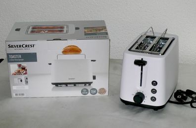 SC STK870A1 Designer Toaster Doppelschlitz 870W 6 Stufen Brotaufsatz Weiß BLK