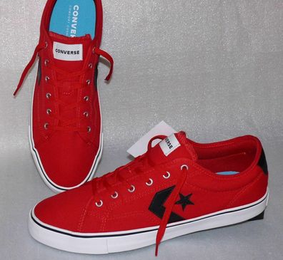Converse 164066C STAR PLAYER OX Canvas Schuhe Sneaker Boots 47,5 Enamel Red Weiß