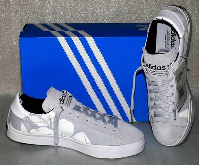 Adidas S78782 Court Vantage Rau UP Leder Schuhe Sneaker Boots 41 1/3 Grau Weiß