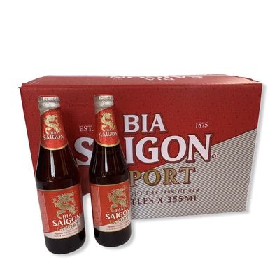 Saigon Export Lager Bier aus Vietnam 24 Flaschen 0,33l