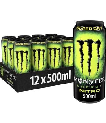 Monster Energy Nitro Super Dry 0,5 L Dose, 12er Pack (12x0,5L)