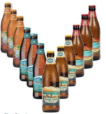 Kona-Brewing-Mega-Pack - 4x3 Biere aus Hawaii 12x0,355l