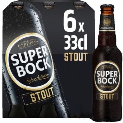 12 Flaschen Super Bock Stout - Das Kultbier aus Portugal Beer