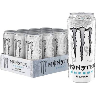 Monster Energy Ultra White Zero Zucker 12x 500ml Dosen