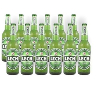 12x Flaschen Lech Premium Pils der einzigartige Geschmack aus Polen Bier Beer