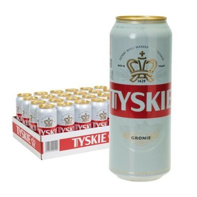 24 x 500 ml Dose Tyskie Pils, der einzigartige Geschmack aus Polen
