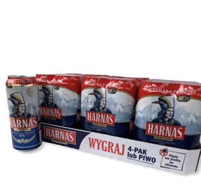 24 x 500 ml Dose Harnas Pils, polnisches Bier mit Bergwasser gebraut, Piwo