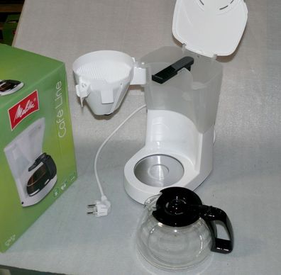 Melita 1010-20 WH CAFE LINE Kaffeemaschine Filter 1x4 1,25L Glaskanne 1080W Weiß