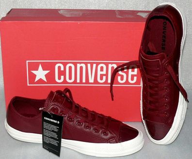Converse 162498C ALL STAR CTAS OX Echt Leder Schuhe Sneaker Boots 42,5 Burgundy