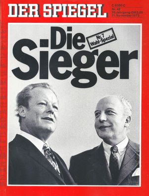 Der Spiegel Nr. 48 / 1972 Die Sieger - Wahl-Spezial Nr. 7
