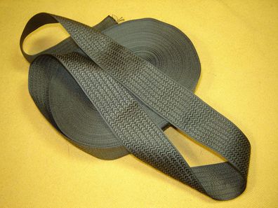 Ripsband Herrenhut Hutband seidig hochwertig grau m Struktur 3,2cm breit Meter RB67
