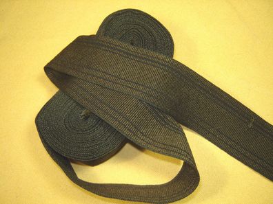 Ripsband Herrenhut Hutband rustikal hochwertig schwarz oliv 4,7cm breit Meter RB66