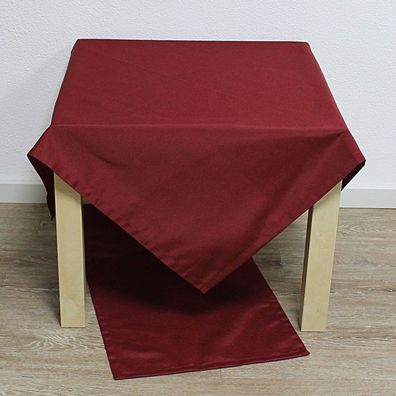 Tischläufer -LISO- 40 x 140cm, 100% Polyester, bordeaux. Hossner