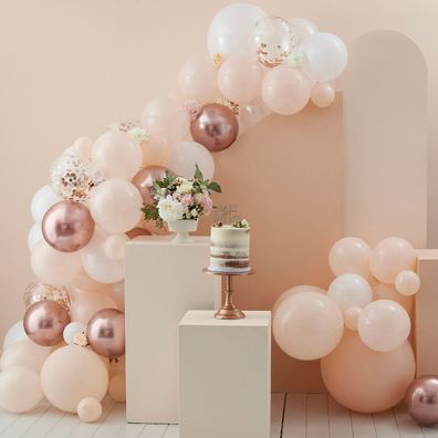 Ginger Ray - Ballongirlande Peach | Ballonbogen-Set für Babyparty & Geburtstag