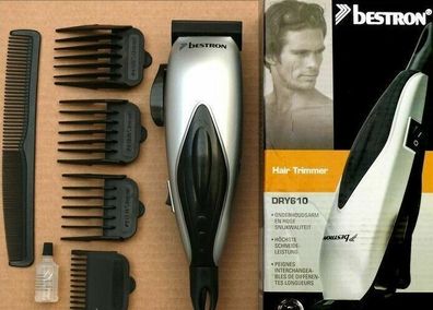 Bestron DRY610 PROFI Haarschneidemaschine Bart Haarschneider 3 6 9 12mm 10W SI-S