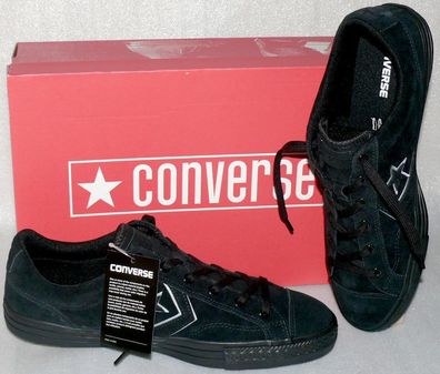 Converse 159762C STAR PLAYER OX Rau Suede Leder Schuhe Sneaker Boots 45 46 Black