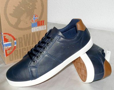 Norway Originals B218950 Low Cut Ultra Schuhe Elegante Sneaker 40 46 Navy Weiß