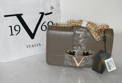 Versace VI20AI0021 Tracolla 19V69 Italia Leder Damen Schulter Tasche Braun Gold