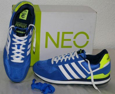 Adidas F98293 K10 Sneaker Sport Lauf Running Wild Leder Mesh Schuhe 47 1/3 Blau