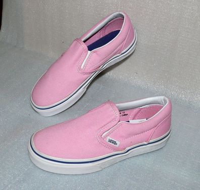 Vans Calssic Slip On K'S Canvas Kinder Schuhe Sneaker 31 UK 13 Prism Pink White
