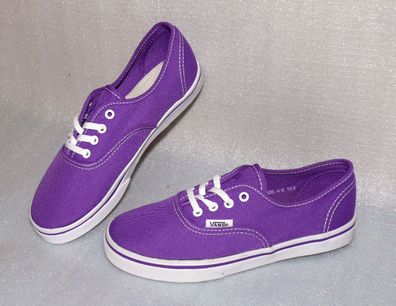 Vans Authentic LO PRO K'S Canvas Kinder Schuhe Sneaker 31 UK13 Neon Purple White
