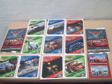 Spielsammelkarten 51 bis 60 aus der Serie Cars 2 von Topps