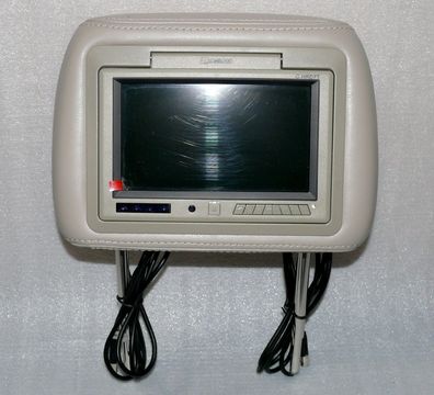 Auto Kopfstütze LCD Monitor DVD MP3 Player Cougar CHRD7 TFT LCD 7" 12V Beige Tan