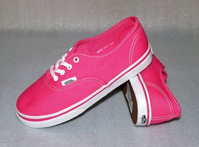 Vans Authentic LO PRO K'S Canvas Kinder Schuhe Sneaker 31 UK 13 Neon Pink GLO