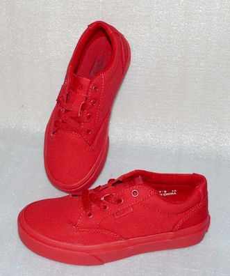 Vans Winston Y'S Canvas Kinder Schuhe Freizeit Sneaker Gr 31 UK13 Mono Hot Rot