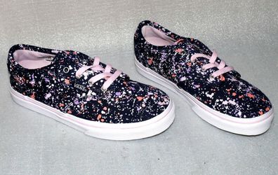 Vans Atwood Splatter LOW Z'S Canvas Schuhe Boots Sneaker 31 Navy Lilac LC559
