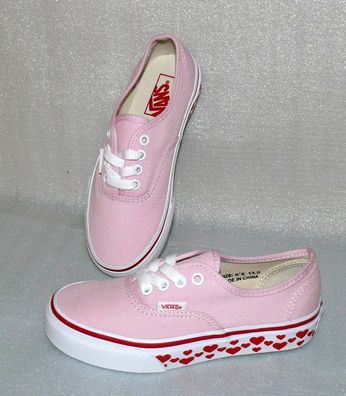 Vans UY Authentic K'S Kinder Schuhe Sneaker Gr 31 UK13 Hearts Tape Lady Pink Rot