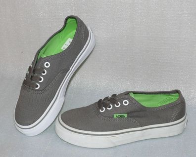 Vans Authentic POP K'S Canvas Kinder Schuhe Sneaker 31 UK13 Charcoal Gray Green
