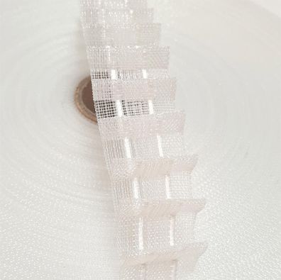 Gardinenband ( 5m - 50m ) Bleistiftband 25mm 1:2 transparent Stiftband Falten