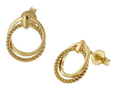 trendor Schmuck Damen-Ohrringe Gold 333 / 8 K Ohrstecker Ringe 41191