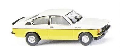 Wiking 022902 - Opel Kadett C Coupé GT/ E - weiß/ gelb. 1:87